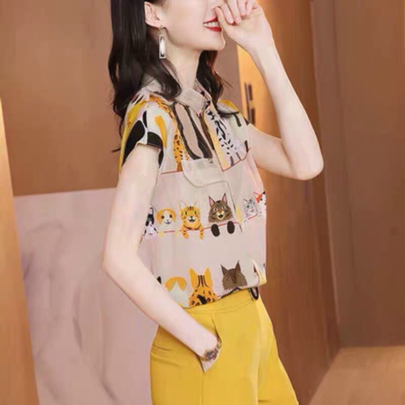 Áo Kiểu Họa Tiết Sinh Động - SM67